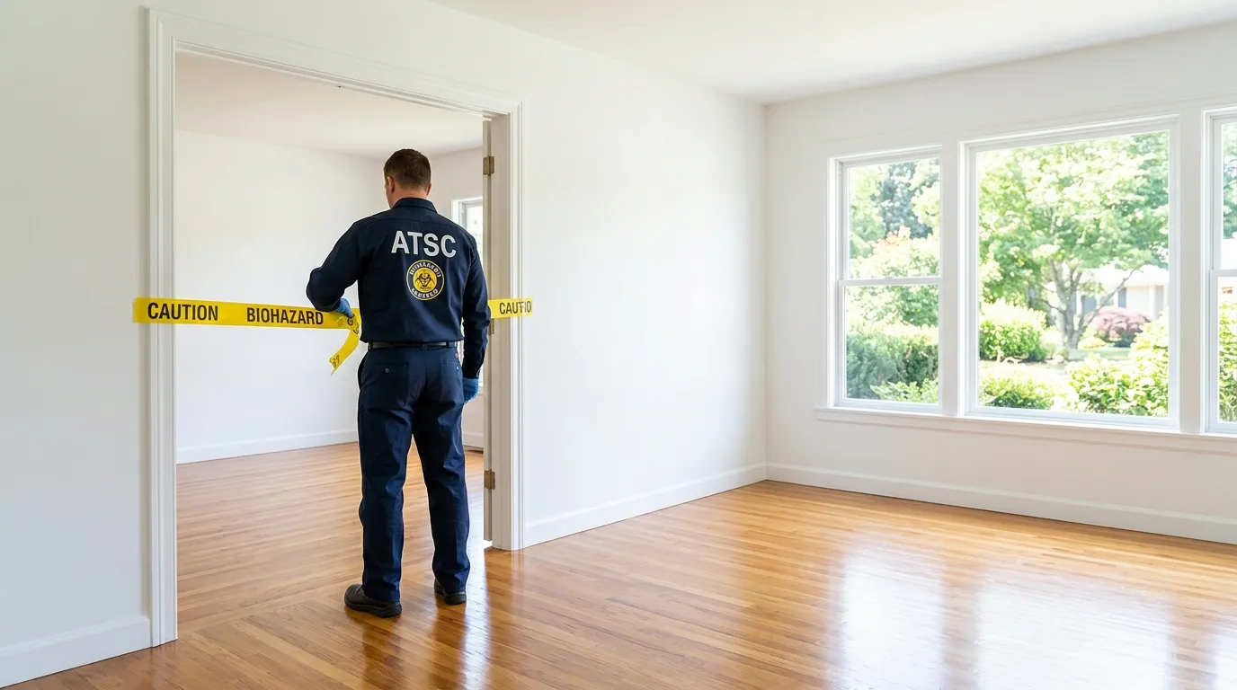 Certified biohazard cleanup crew performing Trauma Scene Cleanup in Oradell